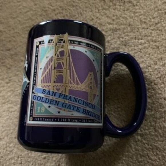 San Francisco Municipal Railway Golden Gate Bridge Souvenir Mug - Picture 1 of 6